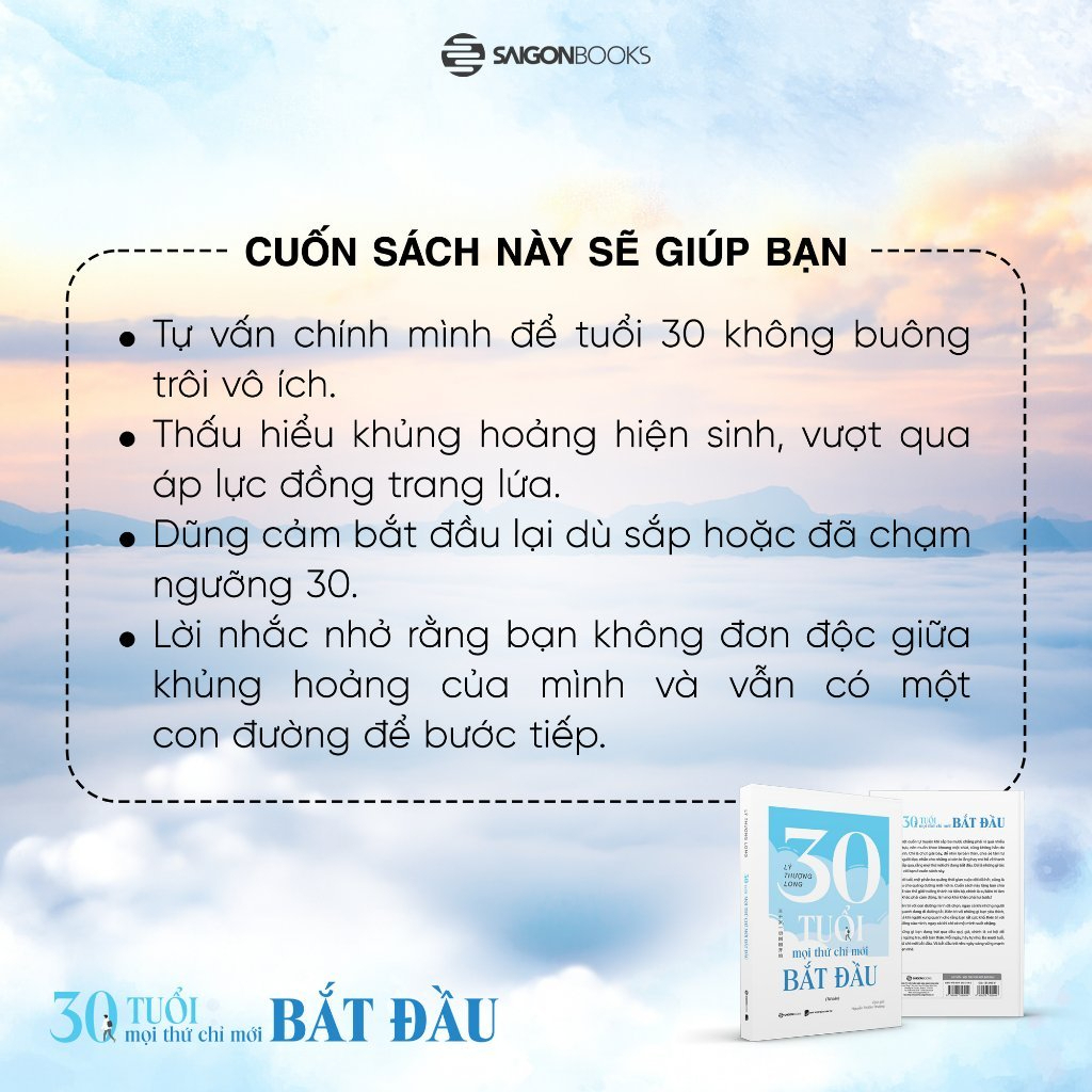 Sách - 30 Tuổi Mọi Thứ Chỉ Mới Bắt Đầu - Lý Thượng Long
