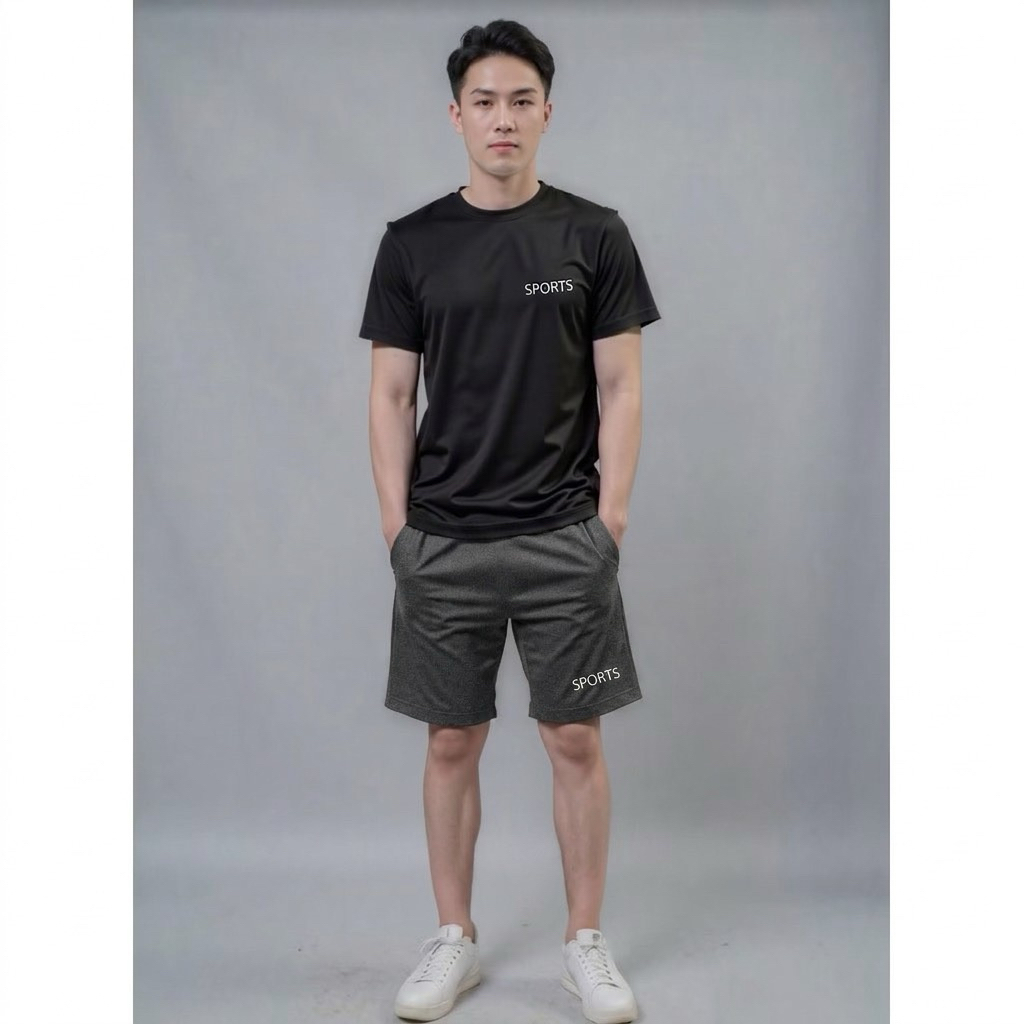 Quần short nam thể thao đùi cao cấp vải thun loại 1 co giãn 4 chiều quần thun ống rộng nam shop the thao kute