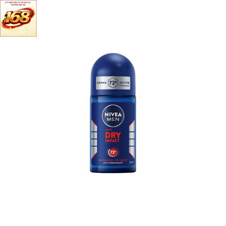 Lăn Ngăn Mùi NIVEA MEN Dry Impact (Khô Thoáng) dung tích 50ml
