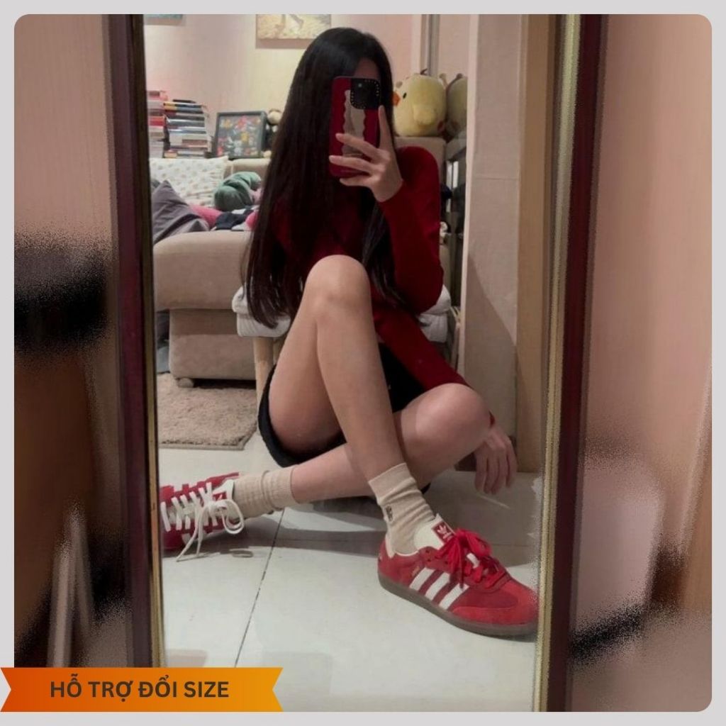 Giày Thể Thao Samm.Ba Đỏ, GIày Sneaker Samm.ba Đỏ Thời Trang Nam Nữ