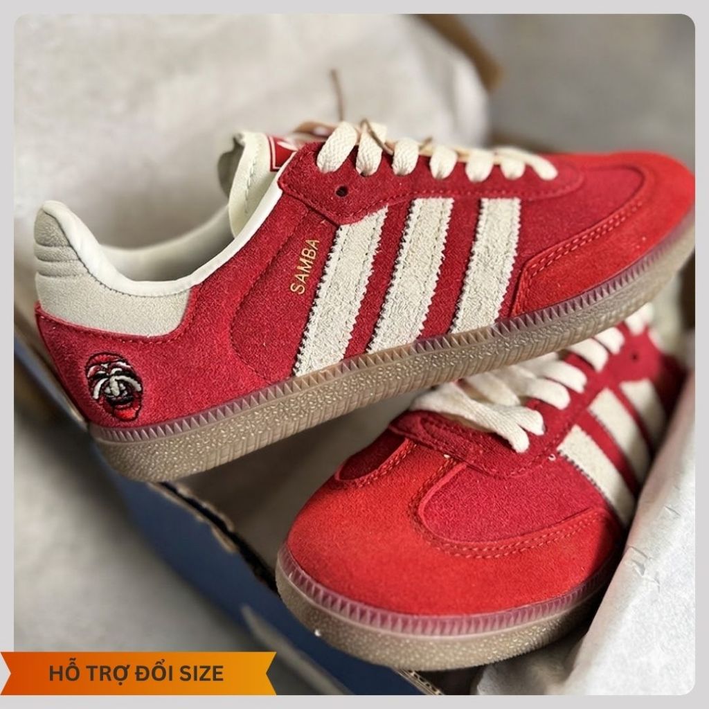 Giày Thể Thao Samm.Ba Đỏ, GIày Sneaker Samm.ba Đỏ Thời Trang Nam Nữ