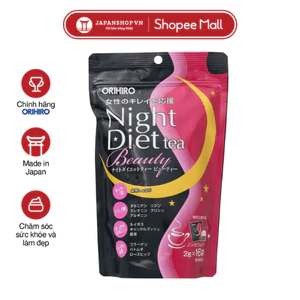 Trà Orihiro Night Diet Tea Beauty 16 gói hỗ trợ thư giãn và kiểm soát cân nặng chính hãng Nhật Bản