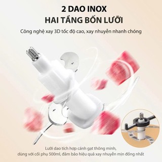 Máy xay thực phẩm đa năng 1.2 Lít 300W Samono SW-MFC300 -  kèm dụng cụ bóc tỏi, cối thủy tinh