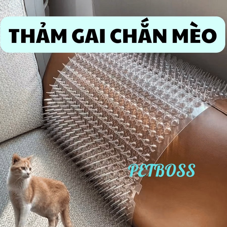 PC178 ĐỆM THẢM GAI TRONG SUỐT CHẮN MÈO, THẢM GAI CHỐNG ĐUỔI MÈO GAI MỀM AN TOÀN