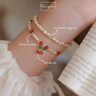 Cherish - Vòng Tay Đá Mã Não Đỏ - Quà Tặng Ý Nghĩa, Vòng Tay Nữ Cherry Đỏ Vibe Thanh Lịch, Dễ Thương