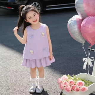 Váy bé gái sát nách màu trơn 1-5 tuổi dáng bí suông 2 lớp đi học đi chơi hàngQC phong cách Hàn D1301