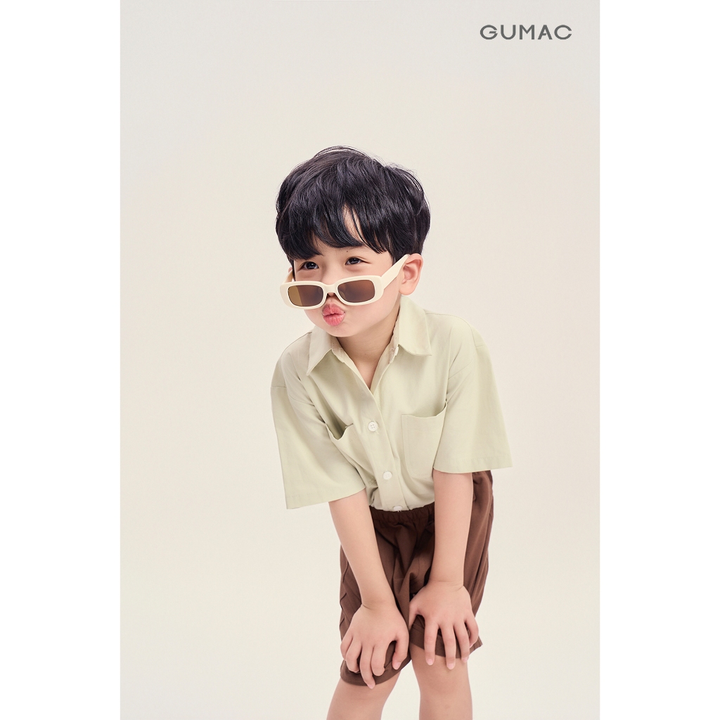 Quần Short Trẻ Em GUMAC Form A Lưng Thun Hai Túi Xéo Kaki Chéo Năng Động SHKG04030