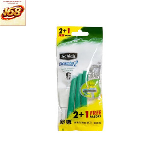 Dao cạo râu dùng một lần Schick Exacta 2 (Vỉ 2 tặng 1)
