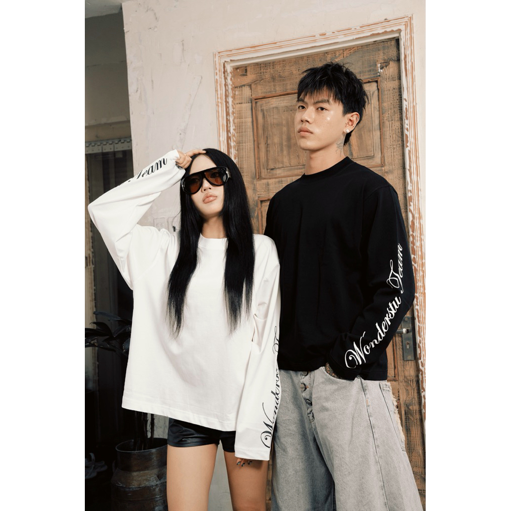 ÁO TAY DÀI LONG SLEEVE "IN CHỮ BÊN TAY" WONDERSTU - UNISEX