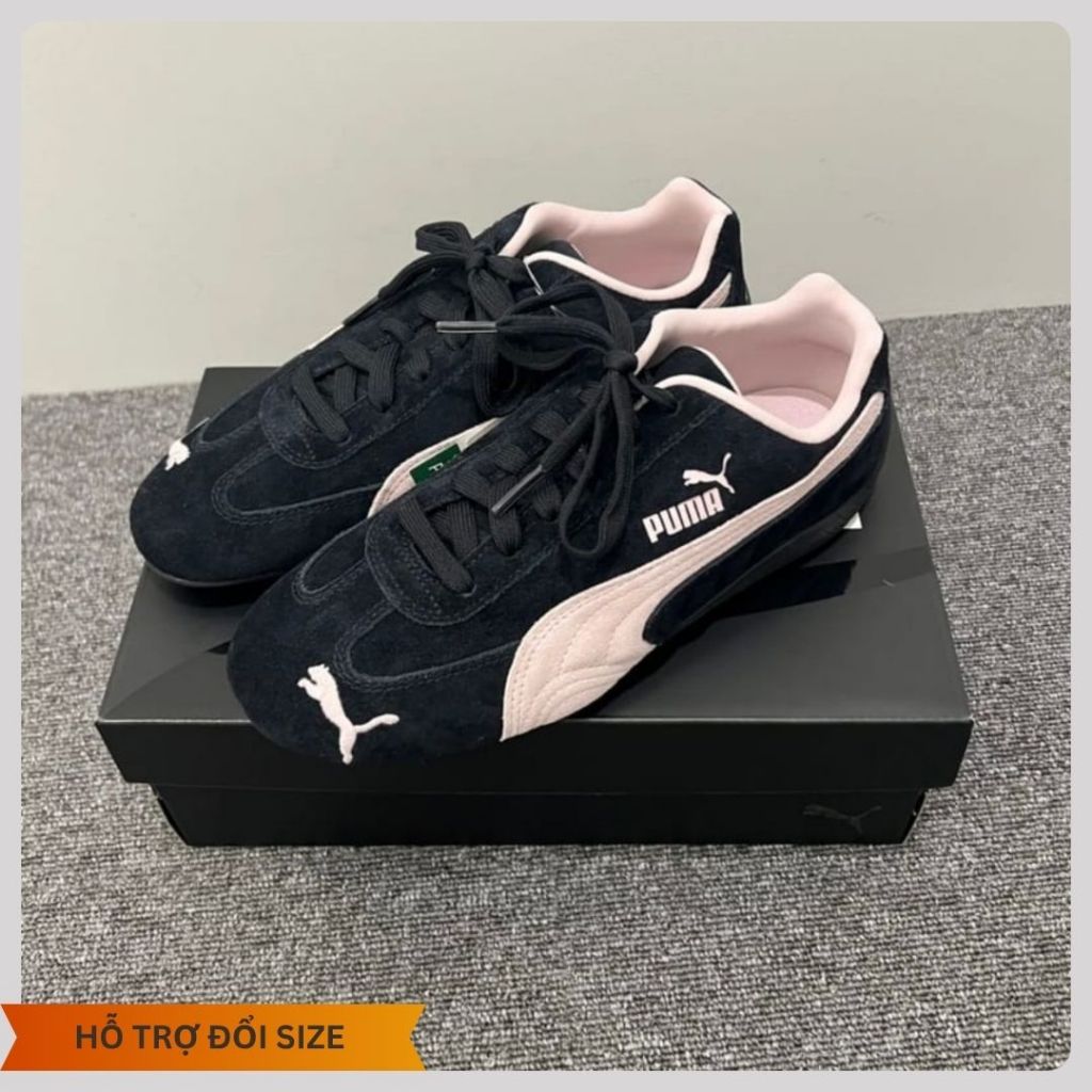 Giày Thể Thao PM Speed Cat, Giày Sneaker PM Speed 2 Màu Đen Hồng Thời Trang Nam Nữ