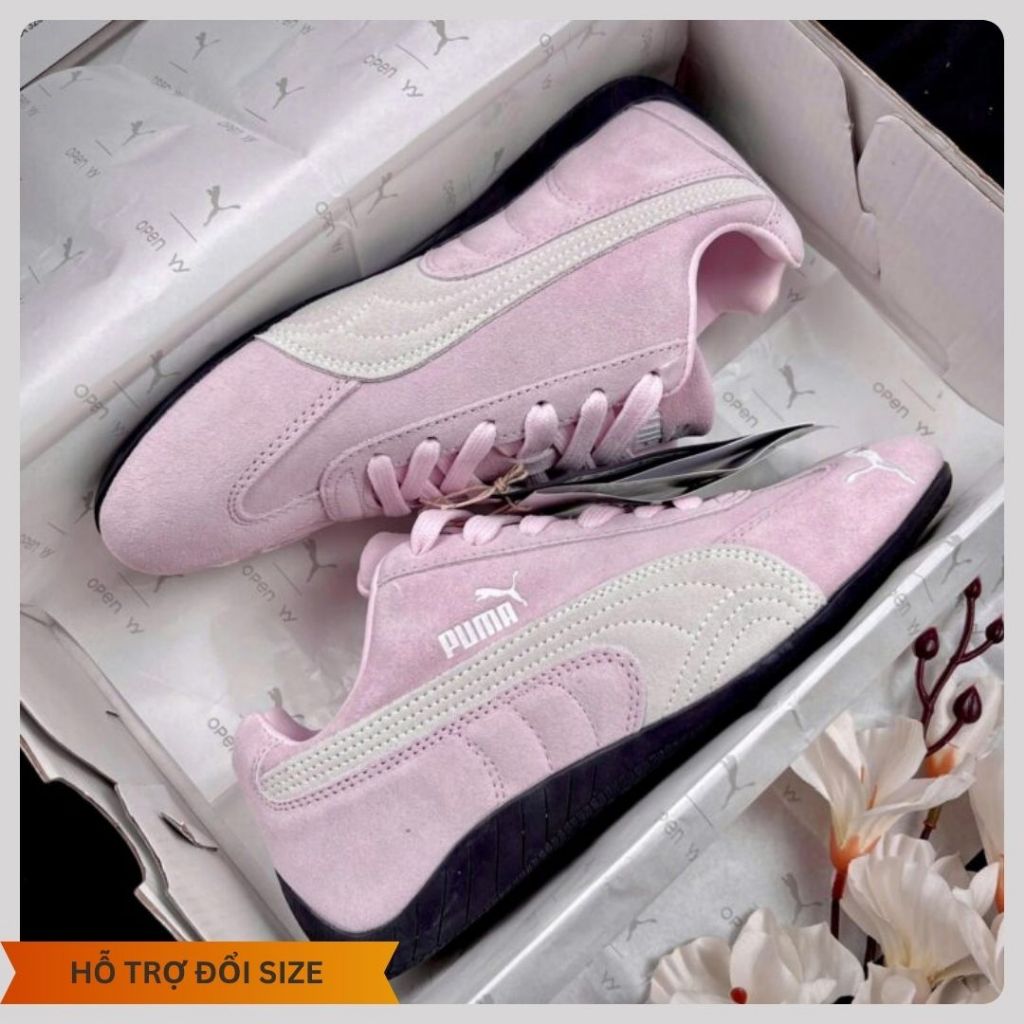 Giày Thể Thao PM Speed Cat, Giày Sneaker PM Speed 2 Màu Đen Hồng Thời Trang Nam Nữ