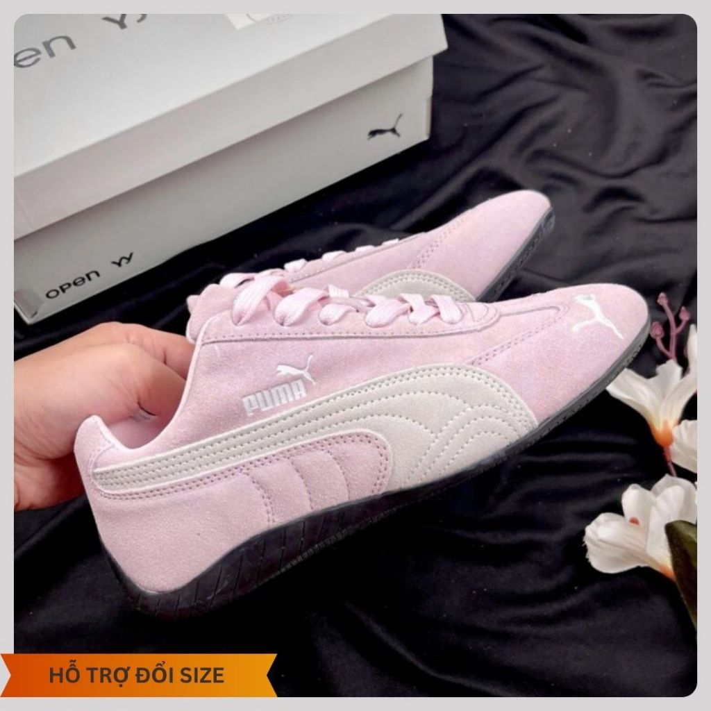Giày Thể Thao PM Speed Cat, Giày Sneaker PM Speed 2 Màu Đen Hồng Thời Trang Nam Nữ