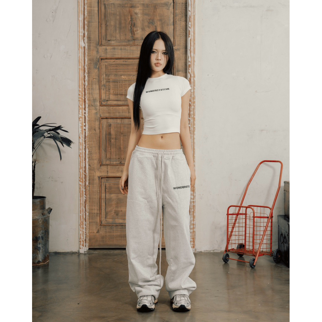 (CÓ CẢ SET) QUẦN DÀI NỈ CUA 400GSM "WONDERSTU LOGO" - UNISEX