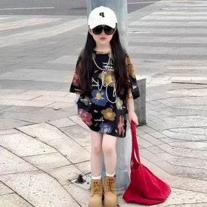 Áo phông giấu quần cho bé gái dễ thương, phong cách năng động Sz 9 - 43kg