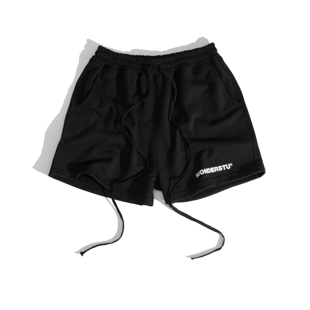 QUẦN SHORT NỈ CUA IN CHỮ "LOGO" WONDERSTU - UNISEX 400GSM