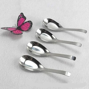 Thìa ăn phở, muỗng ăn cơm, inox không gỉ, cán dày sáng bóng, cầm chắc tay dài 16.5cm