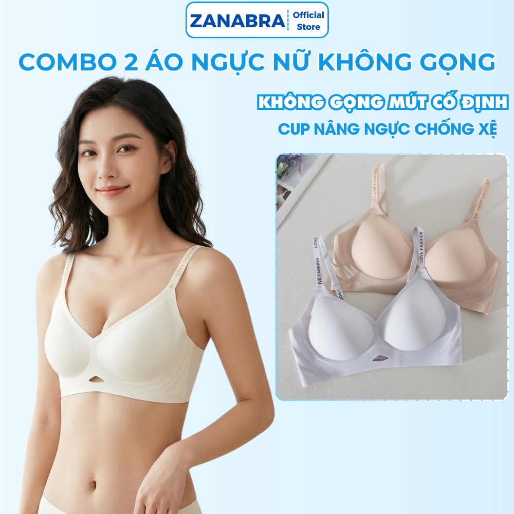 [Combo Tiết Kiệm] Áo ngực nữ su đúc cao cấp, áo lót nữ không gọng mút 1.5cm chống xệ ZANABRA A960