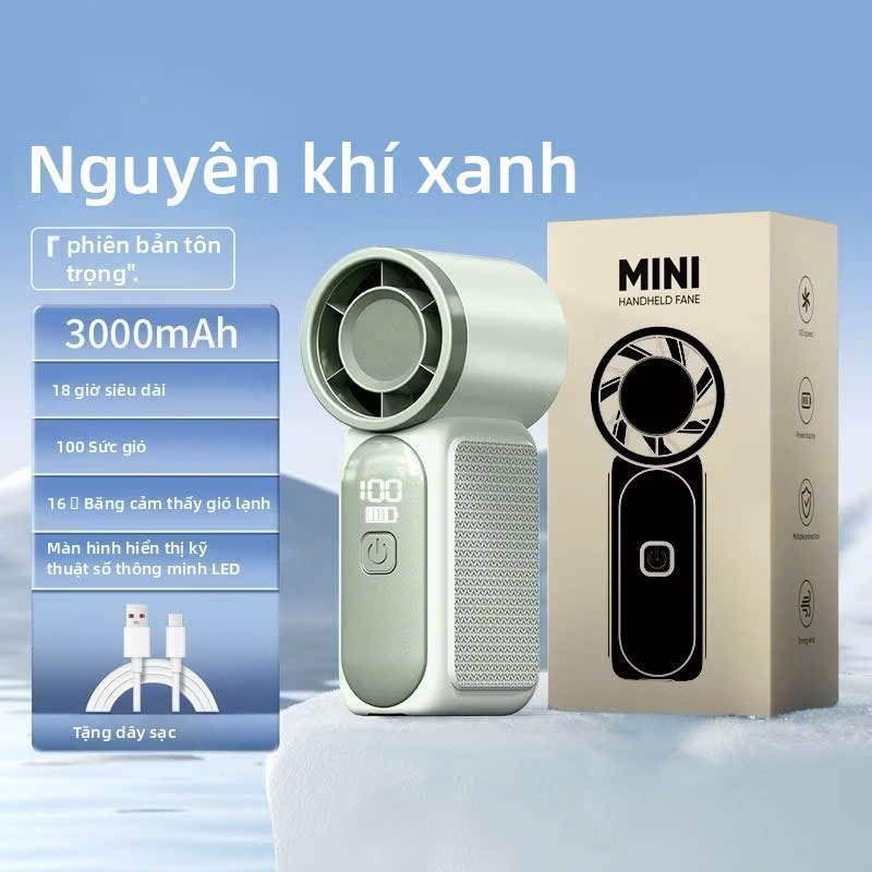 (Loại 1)S1 MINI Quạt Tay Tốc Độ Cao, Làm mát nhanh, Quạt cầm tay mini, Điều chỉnh 6 tốc độ, 100 Mức gió, Màn hình Led