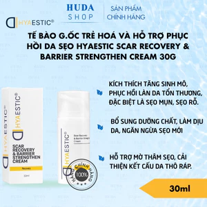 Tế bào g.ốc trẻ hoá và hỗ trợ phục hồi da sẹo Hyaestic Scar Recovery & Barrier Strengthen Cream 30g