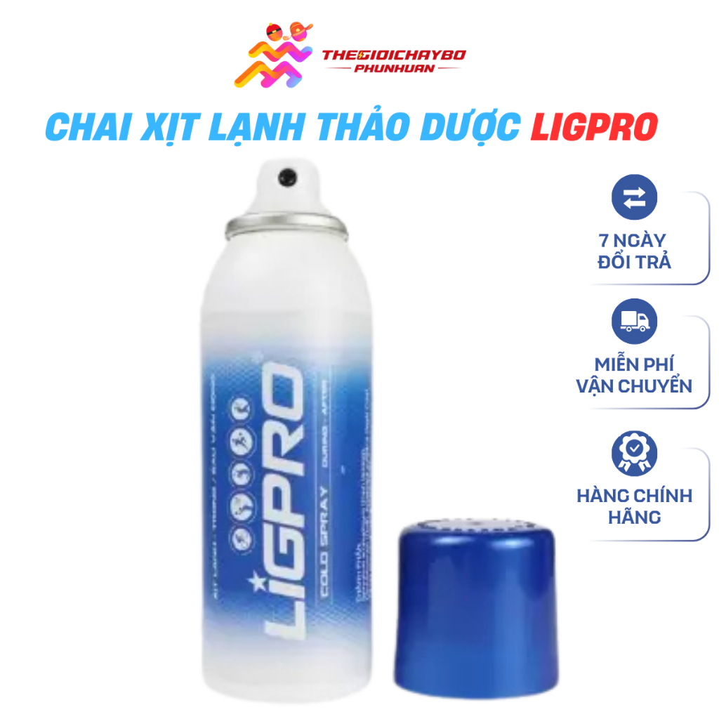 Xịt Lạnh Thảo Dược Ligpro Giảm Đau Tức Thì, Giảm Sưng Chấn Thương Thể Thao 160ml