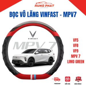 Bọc Vô Lăng DCUT Cho Xe Ô Tô Vinfast MPV7,VF5,8,9,LIMO GREEN- Kiểu Dáng Thể Thao Phù Hợp Xe 4-7 Chỗ-HP Auto