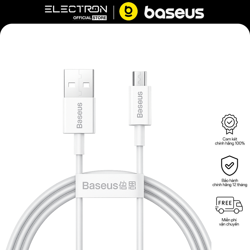 Cáp sạc Micro USB Baseus Superior Series Fast Charging Data Cable (2A, 480Mbps, USB to Micro USB, Quick Charging & Sync)