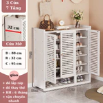 Tủ giày cửa mở dung tích lơn cho căn hộ, chung cư sang trọng, tủ đựng giày dép7,8 tầng lắp ghép tiện lợi — ảnh 2