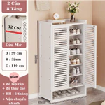Tủ giày cửa mở dung tích lơn cho căn hộ, chung cư sang trọng, tủ đựng giày dép7,8 tầng lắp ghép tiện lợi — ảnh 8