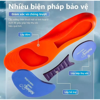 Đế lót giày hấp thụ hỗ trợ vòm chân siêu nhẹ cho chân đế áp lực giảm sốc chạy bộ chơi thể thao vận động