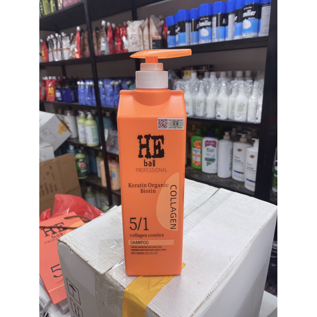 ( HE CAM ) - DẦU GỘI HEBAU 1000ML CAM PHỤC HỒI GIẢM NẤM - DẦU XẢ HEBAU GIẢM GẦU GIẢM DẦU HÀNG CHÍNH HÃNG