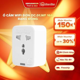 (Hỏa Tốc 4h) Ổ Cắm Wifi Rạng Đông 16A Điều Khiển Từ Xa Qua Internet 3000W Có Chức Năng Hẹn Giờ