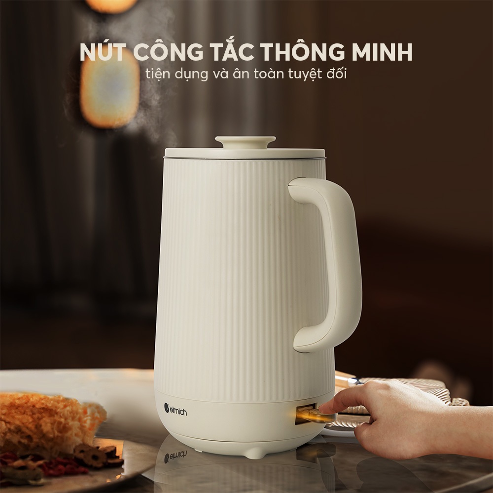 Ấm Siêu Tốc Elmich KEE-9145 1.6L 2100W, Đun Nhanh, Tự Ngắt An Toàn, Cao Cấp, Tiết Kiệm Điện