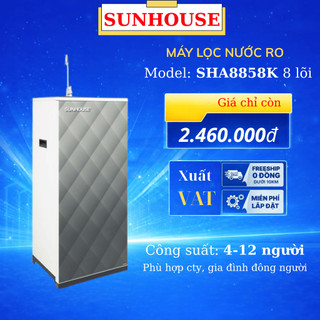 [Có VAT] Máy lọc nước RO Công Ty, Nhà Xương Sunhouse SHA8858K 8 lõi - BH 1 năm - 8858