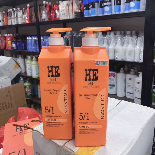 ( HE CAM ) - DẦU GỘI HEBAU 1000ML CAM PHỤC HỒI GIẢM NẤM - DẦU XẢ HEBAU GIẢM GẦU GIẢM DẦU HÀNG CHÍNH HÃNG