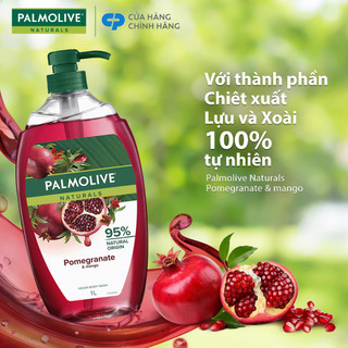 Bộ 2 sữa tắm Palmolive dạng gel chiết xuất Lựu & Xoài và Muối biển cho da mềm mịn, thơm sảng khoái 1L