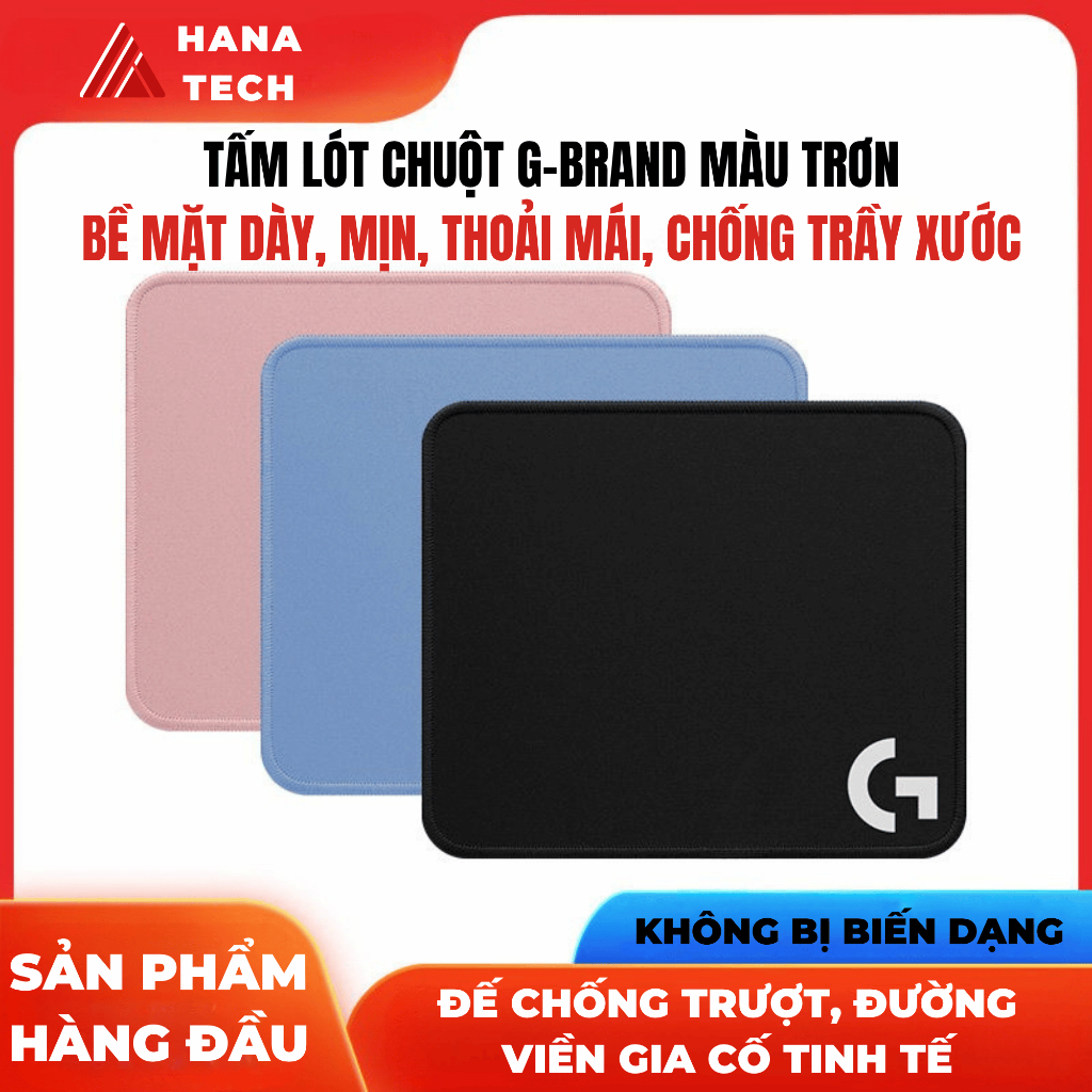 Tấm Lót Chuột Chống Trầy Xước Chính Hãng, Bàn Di Chuột Dày May Viền ,Mỏng, Kín ,Sử Dụng Văn Phòng, Lót Bàn Phím Máy Tính