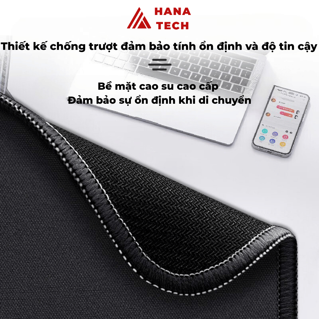 Tấm Lót Chuột Chống Trầy Xước Chính Hãng, Bàn Di Chuột Dày May Viền ,Mỏng, Kín ,Sử Dụng Văn Phòng, Lót Bàn Phím Máy Tính