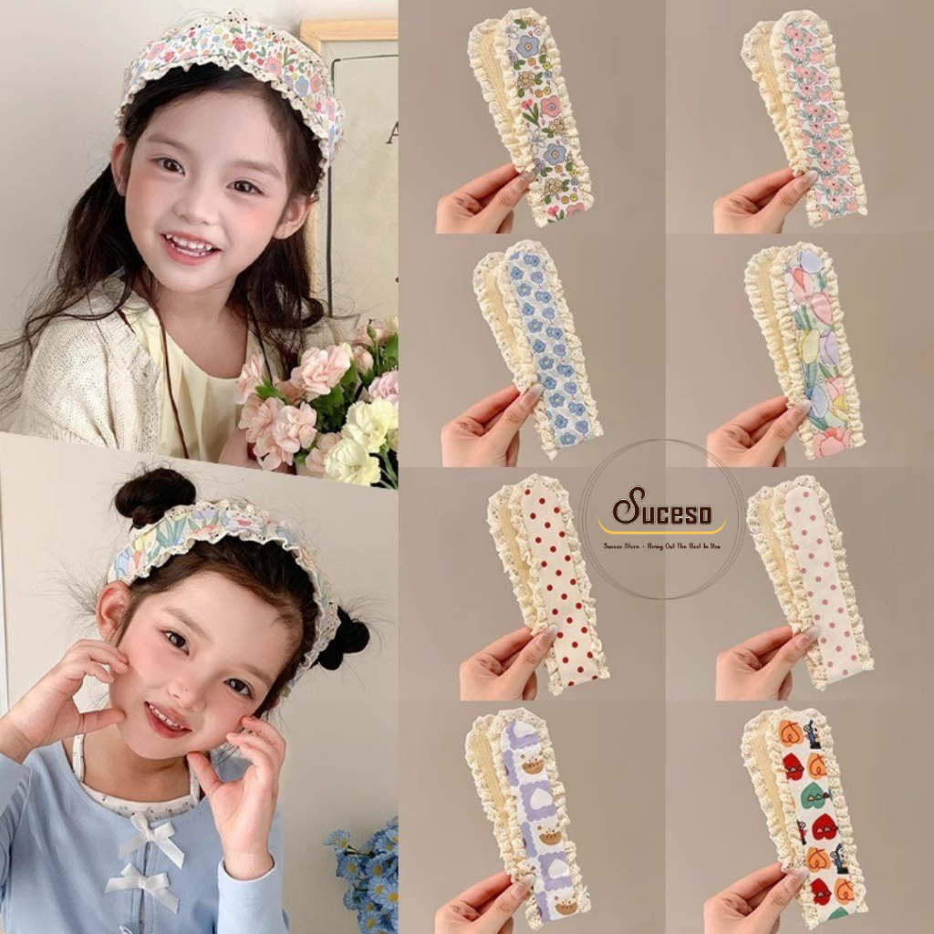 Miếng Dán Tóc Mái Nữ Velcro Hoa Nhí Kiểu Hàn Băng Đô Dán Tóc Giữ Tóc Gọn Khi Makeup Rửa Mặt SUCESO