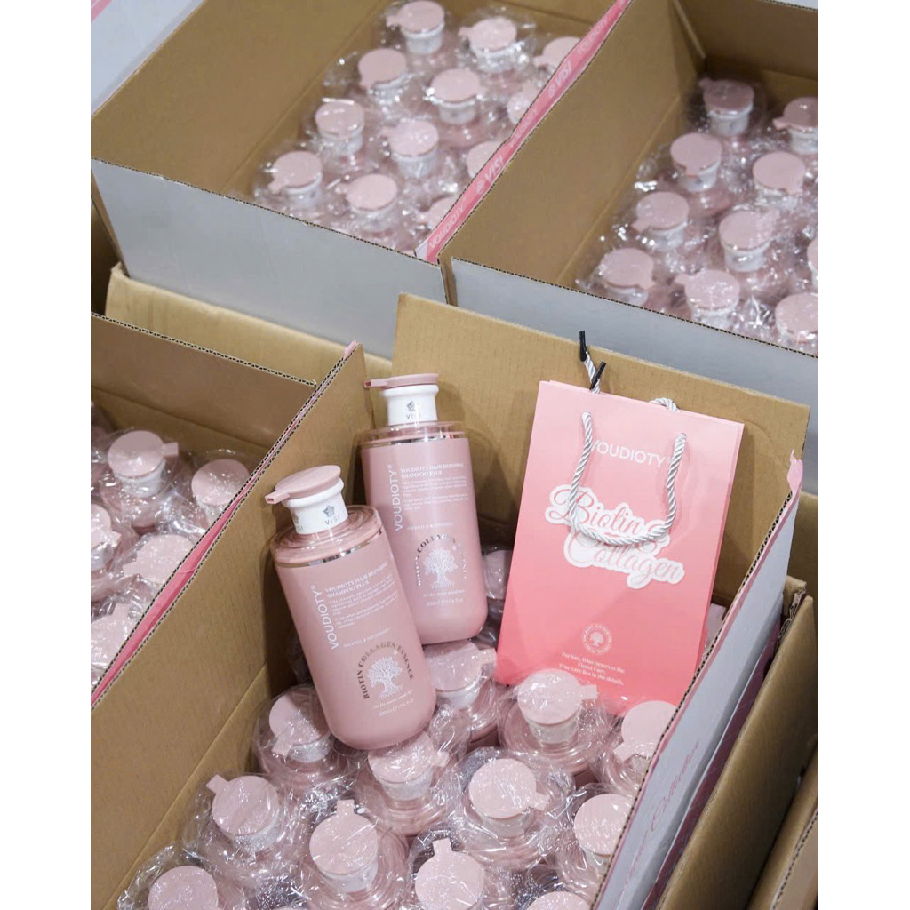 Cặp Gội Xả Biotin Pink 2026