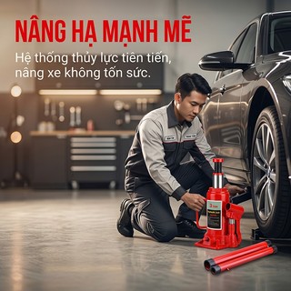 Kích thủy lực ô tô loại kích 2tấn-32 tấn con đội thủy lực có van an toàn ( Kích Ô tô Con Đội Thuỷ Lực )
