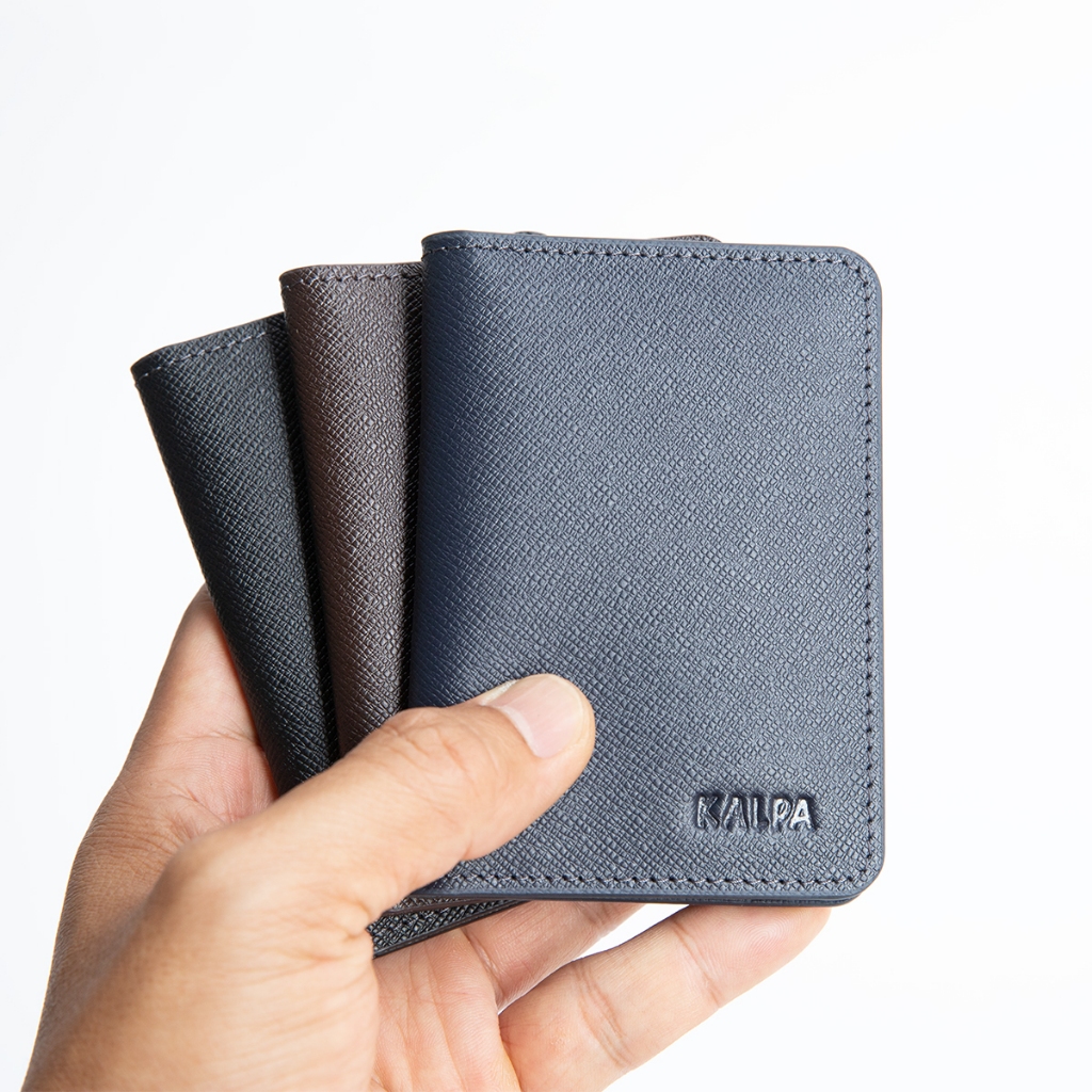 Ví da nam nữ đựng thẻ, tiền size mini nhỏ gọn chứa tới 8 thẻ + 10 tờ tiền gấp đôi - Kalpa Core Basic
