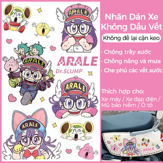 Những hình dán xe máy điện Arale đáng yêu, hình dán trang trí xe máy, hình dán chống trầy xước cho xe máy, cực kỳ dễ thư