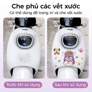Những hình dán xe máy điện Arale đáng yêu, hình dán trang trí xe máy, hình dán chống trầy xước cho xe máy, cực kỳ dễ thư