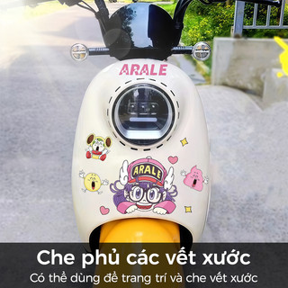Những hình dán xe máy điện Arale đáng yêu, hình dán trang trí xe máy, hình dán chống trầy xước cho xe máy, cực kỳ dễ thư