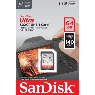 Thẻ nhớ Máy Ảnh SDXC SanDisk Ultra 64GB 800x 140MB/s (Xám)