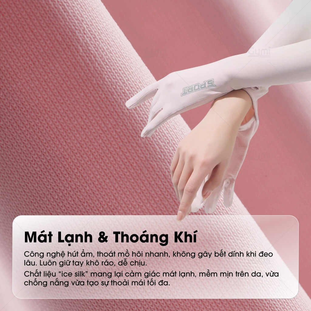 [1 Đôi] Găng Tay Chống Nắng Ice Silk - Hạ Nhiệt, Chống UV, Chạy Xe, Phượt - GangTayChongNang02