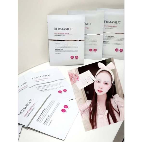 [10 Miếng] Mặt nạ DERMAXILIC GLUTATHIONE TRẮNG DA MASK-THYLEE