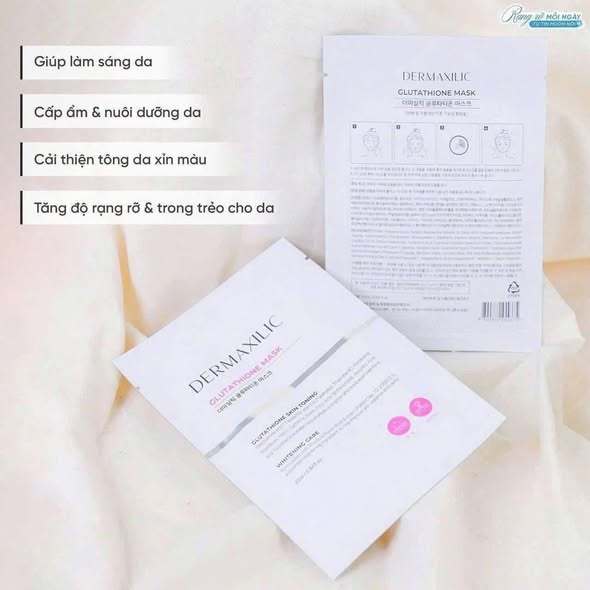 [10 Miếng] Mặt nạ DERMAXILIC GLUTATHIONE TRẮNG DA MASK-THYLEE