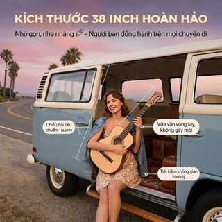 VARB 38 inch Đàn guitar acoustic dành cho người mới tập chơi 18 phím âm, Dây loại mềm ghi-ta Cấp độ cơ bản
