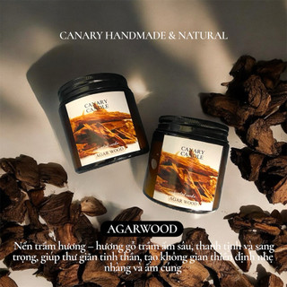 Agarwood Candle – Nến Trầm Thư Giãn, Thiền Tĩnh Tâm, Hương Gỗ Tự Nhiên